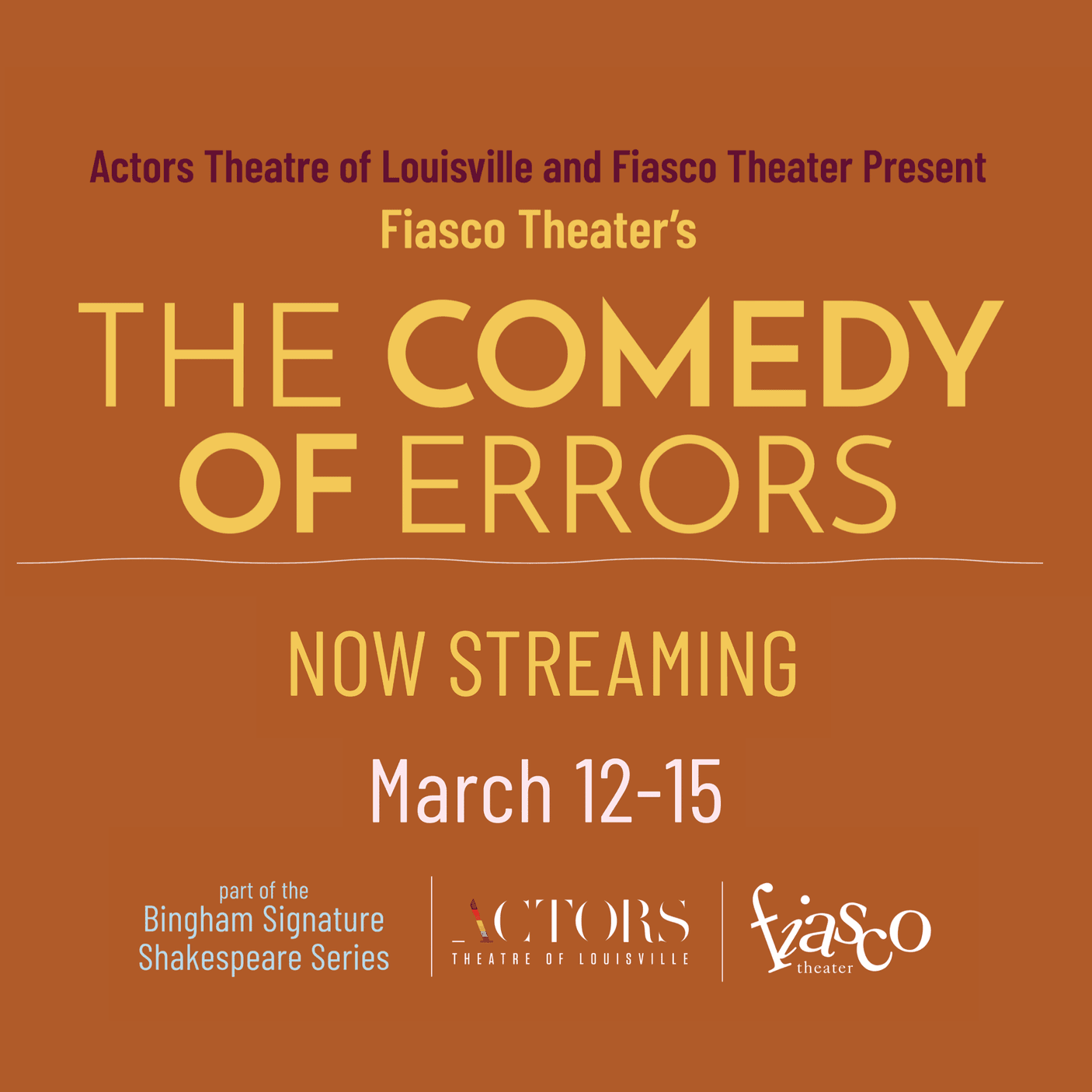 Comedy of Errors Live-Stream